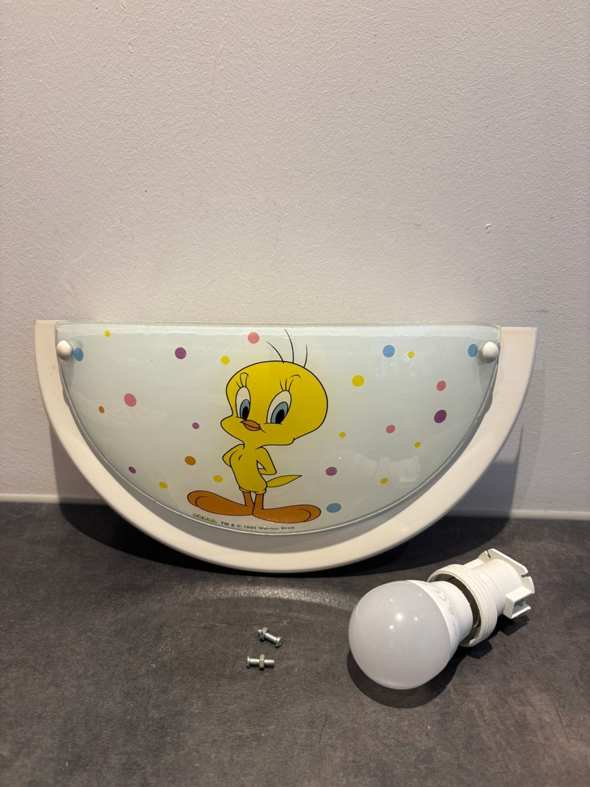 Vintage wandlamp Tweety - Warner Bros, Ophalen of Verzenden, Zo goed als nieuw, Lamp