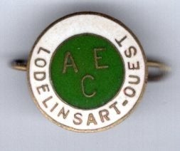 Lodelinsart-ouest email op koper broche ( U_148a), Verzenden, Nieuw, Merk, Speldje of Pin