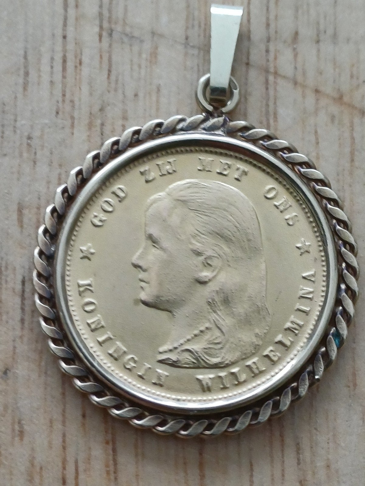 Gouden tientje in muntrand 1897, Ophalen, Koningin Wilhelmina, 10 gulden, Goud