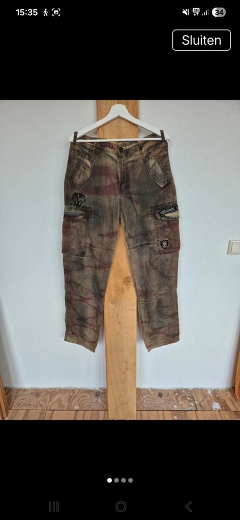 Rock Rebel Cargo Jeans - Unieke Stijl, Overige kleuren, Overige jeansmaten, Ophalen of Verzenden, Rock Rebel