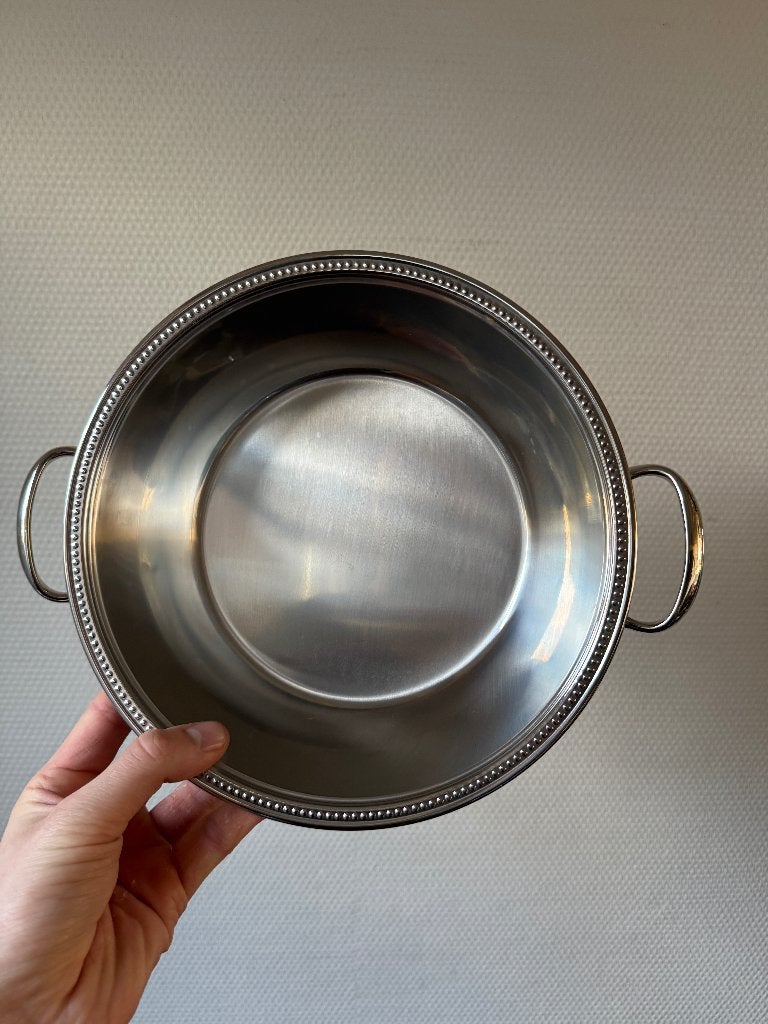 Guy Degrenne RVS Schaal met Handvatten Aardappelschaal, Overige materialen, Ophalen of Verzenden, Overige stijlen, Schaal of Schalen