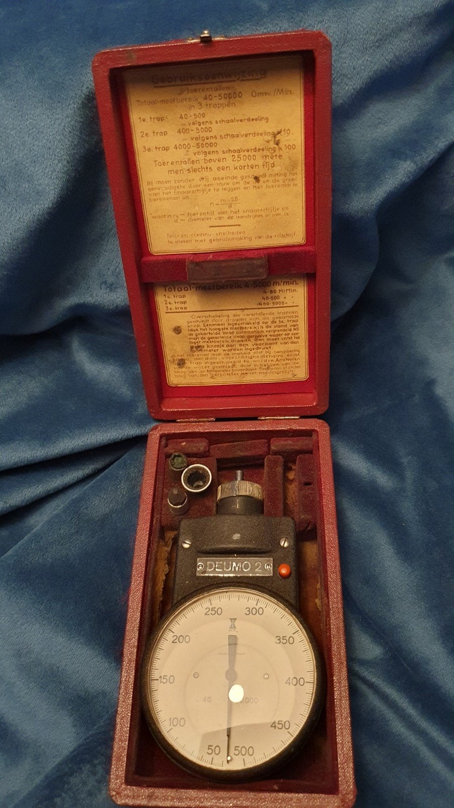 vintage Deumo 2 mechanische tachometer,, Ophalen of Verzenden