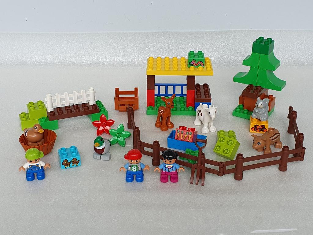 Lego Duplo 10581 + 10582: Bos Eenden + Bos Dieren, Compleet, Gebruikt, Ophalen of Verzenden, Duplo