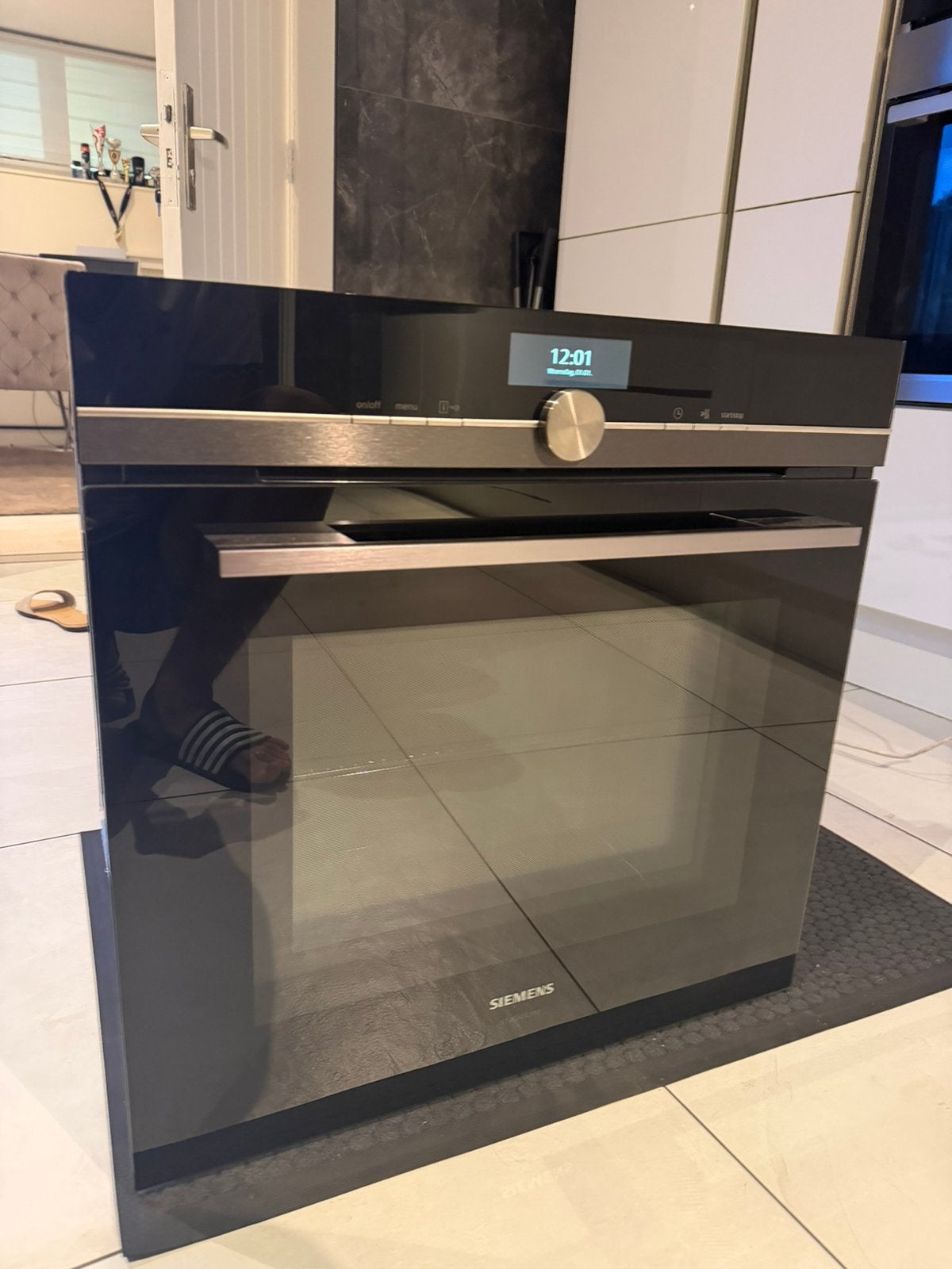 Siemens iQ700 StudioLine Combi Oven – BlackSteel, Witgoed en Apparatuur, Ophalen of Verzenden, Zo goed als nieuw, Oven met grill