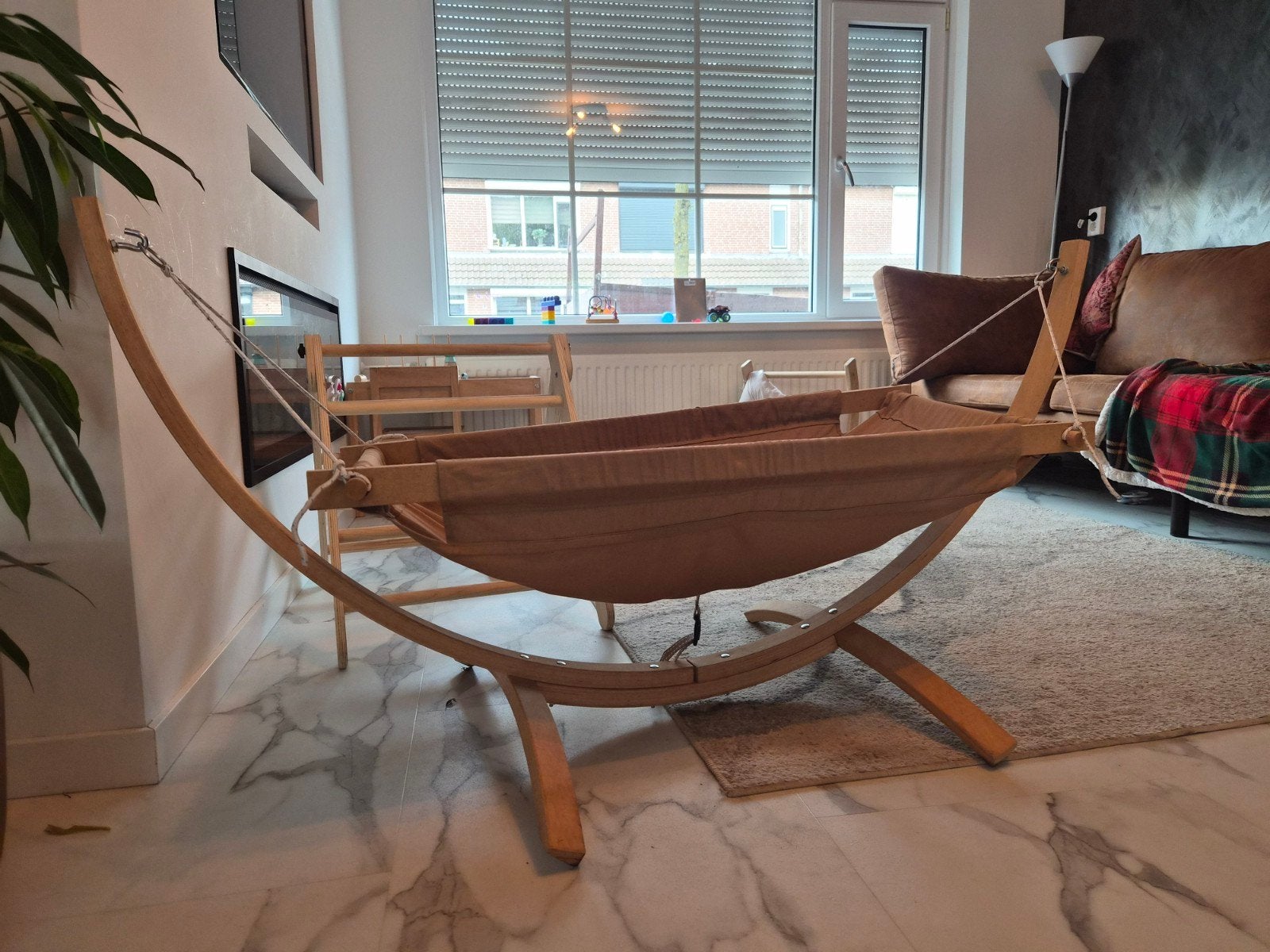 Baby hangmat met standaard, Kinderen en Baby's, Babywiegjes en Ledikanten, Ophalen of Verzenden, Gebruikt, Overige typen