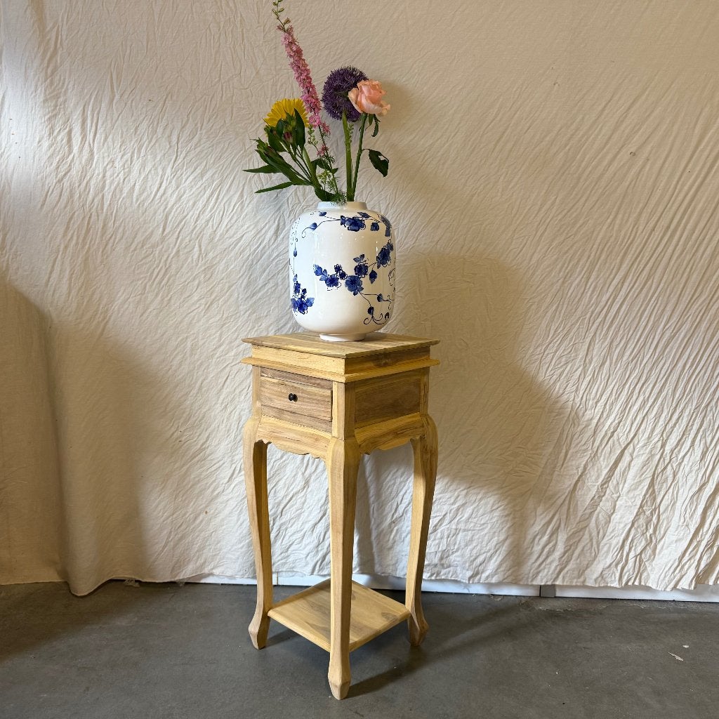 ladekastje - 80 cm hoog - teak - 1 lade - Gratis bezorgd, TTM Wonen, Meubels – (Perzische) Tapijten en Woonaccessoires, Minder dan 50 cm