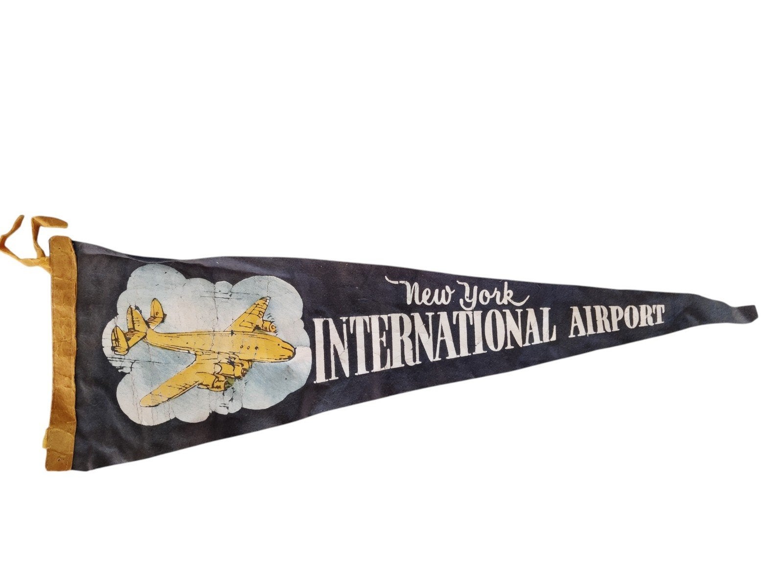Originele jaren 50/60 vlag New York Airport, Ophalen of Verzenden, Overige typen
