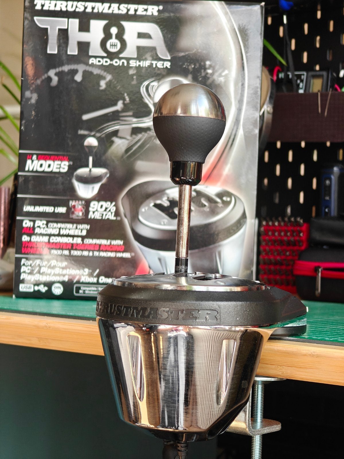 Thrustmaster TH8A Shifter, Computers en Software, Joysticks, Ophalen of Verzenden, Zo goed als nieuw, Thrustmaster/Logitech