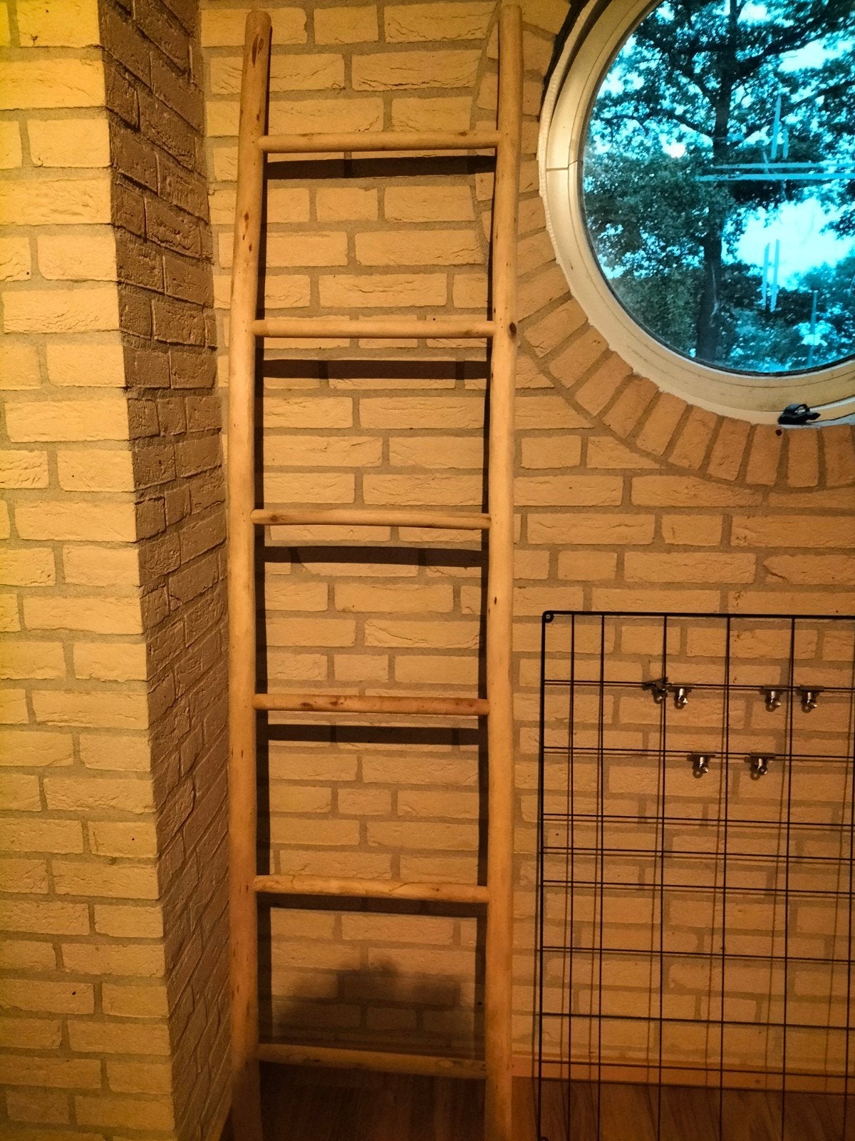 Decoratieve houten ladder - Rustieke uitstraling