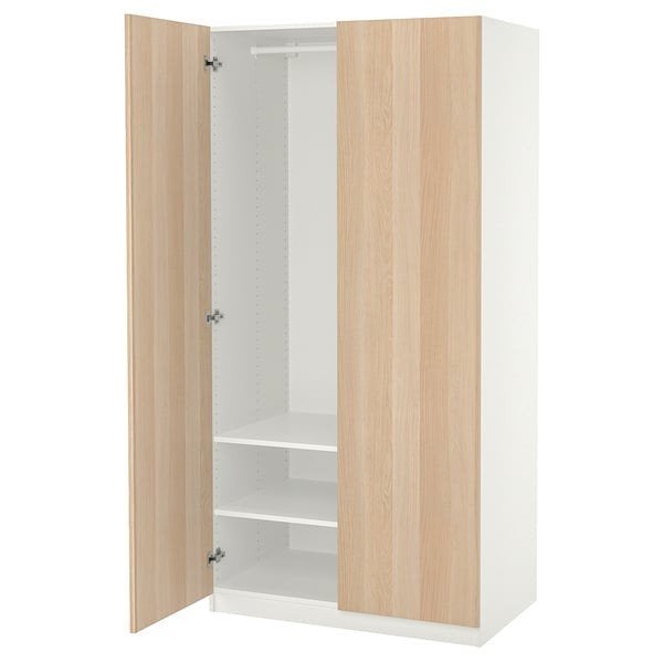 PAX/FORSAND wardrobe White Oak IKEA, Ophalen, 200 cm of meer, 50 tot 100 cm, Zo goed als nieuw