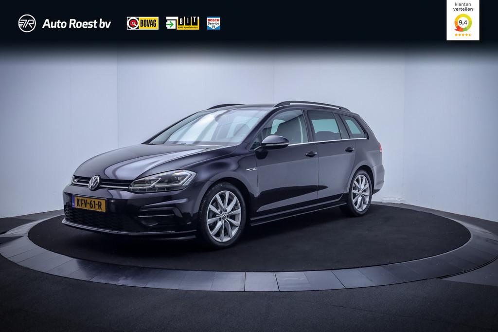 Volkswagen Golf Variant 1.5 TSI DSG R-LINE ERGOCOMF. + MASSA, Zwart, 4 cilinders, Alcantara, Zwart