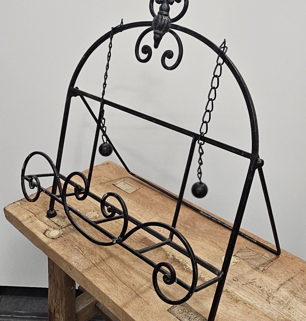 LEUKE OUDE BROCANTE METALEN KOOKBOEKSTANDAARD, Huis en Inrichting, Ophalen of Verzenden, Zwart, Metaal, Overige merken