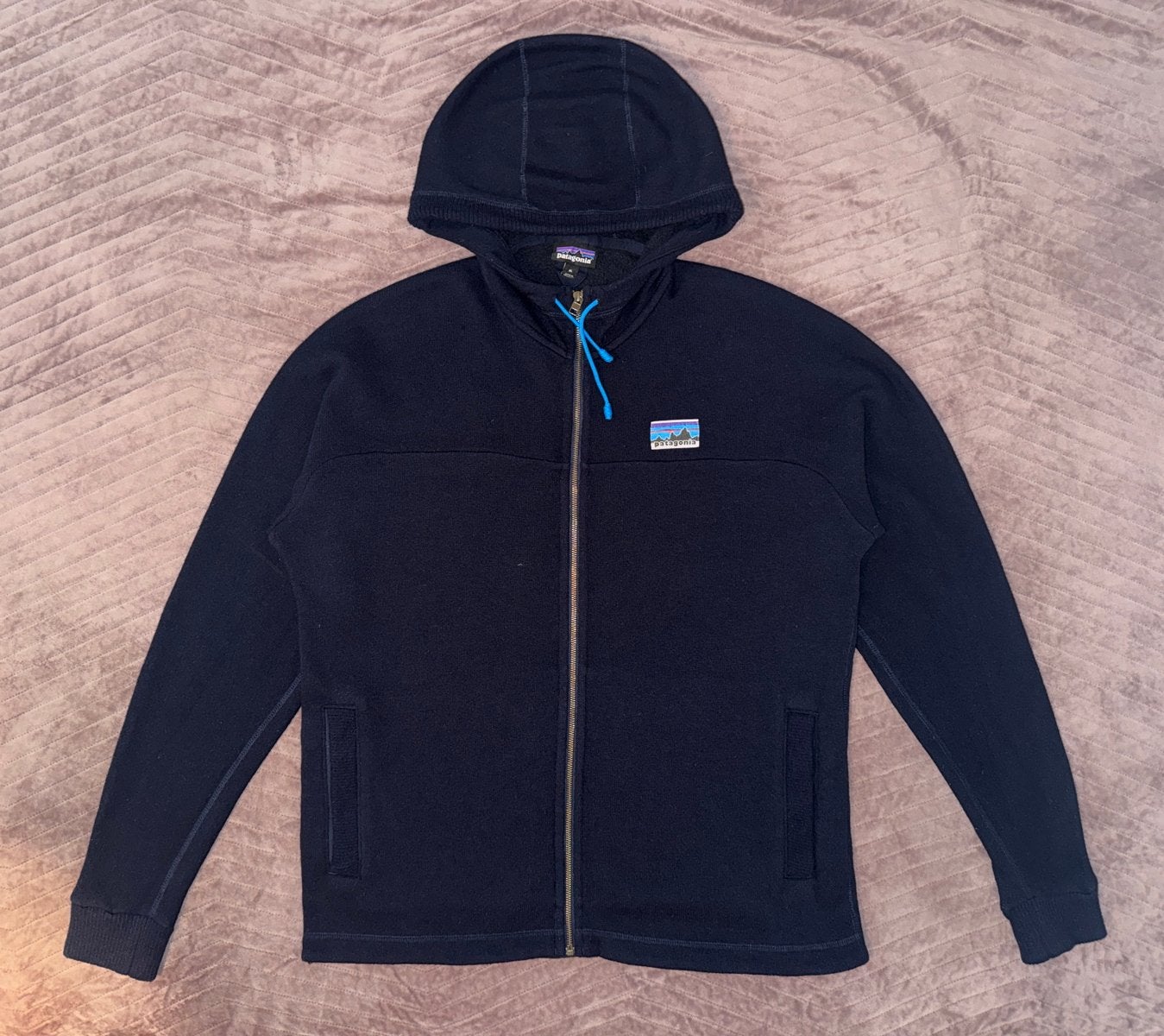 Patagonia Woolie Full Zip Fleece Hoody, Ophalen of Verzenden, Zo goed als nieuw, Maat 56/58 (XL), Blauw