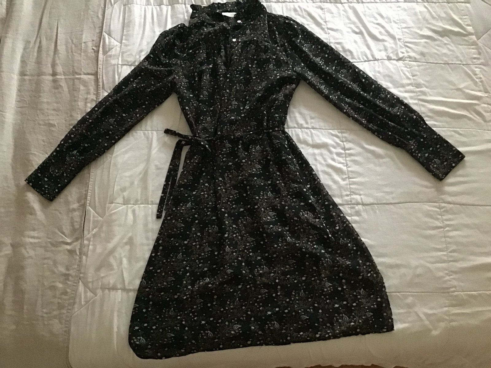 Jc Sophie jurk mt S zwart met bloemetjes, getailleerd, Zwart, Nieuw, Ophalen of Verzenden, Maat 36 (S)
