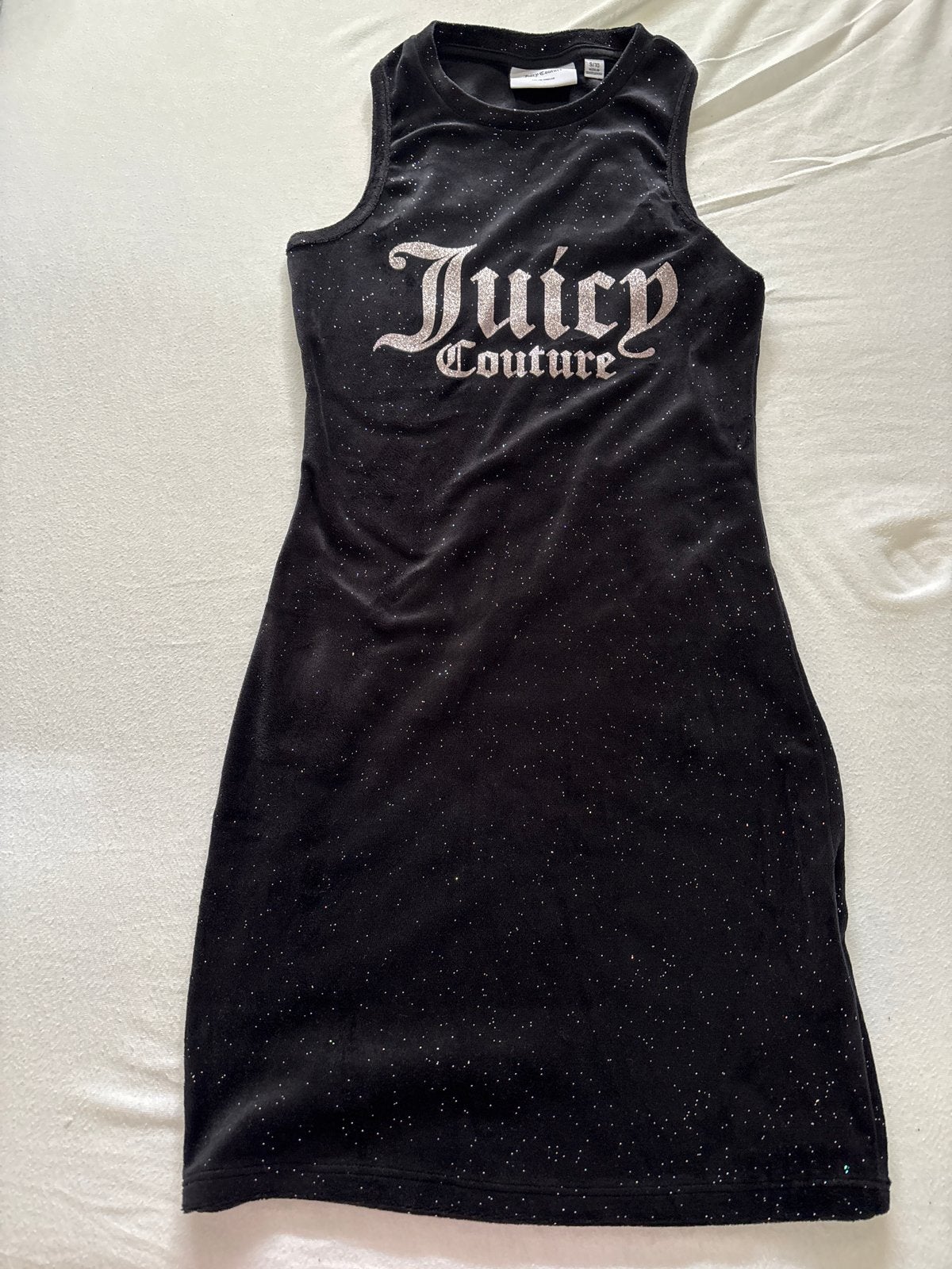 Juicy Couture jurk zwart met glitters, Kinderen en Baby's, Kinderkleding | Maat 140, Ophalen of Verzenden, Zo goed als nieuw, Meisje