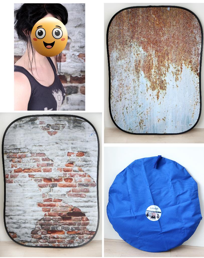 Manfrotto 5713 Urban Collapsible rusty metal/plaster 150x210, Ophalen, Zo goed als nieuw, Achtergrond