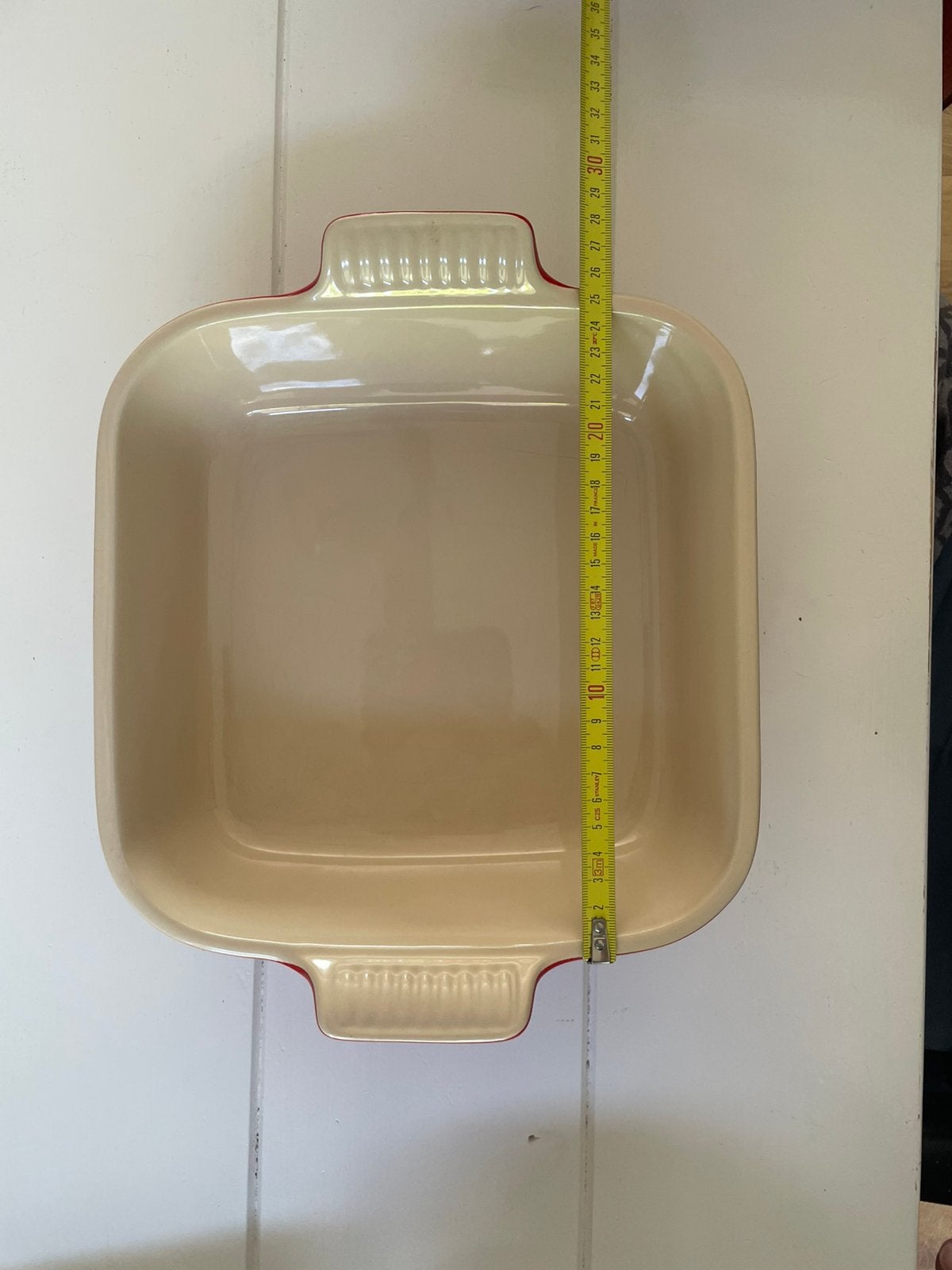 Le Creuset vierkante ovenschaal 2,8L (~23x23cm), Ophalen, Zo goed als nieuw