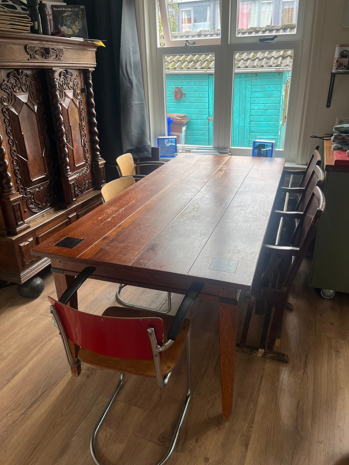 Houten tafel, Ophalen, Gebruikt