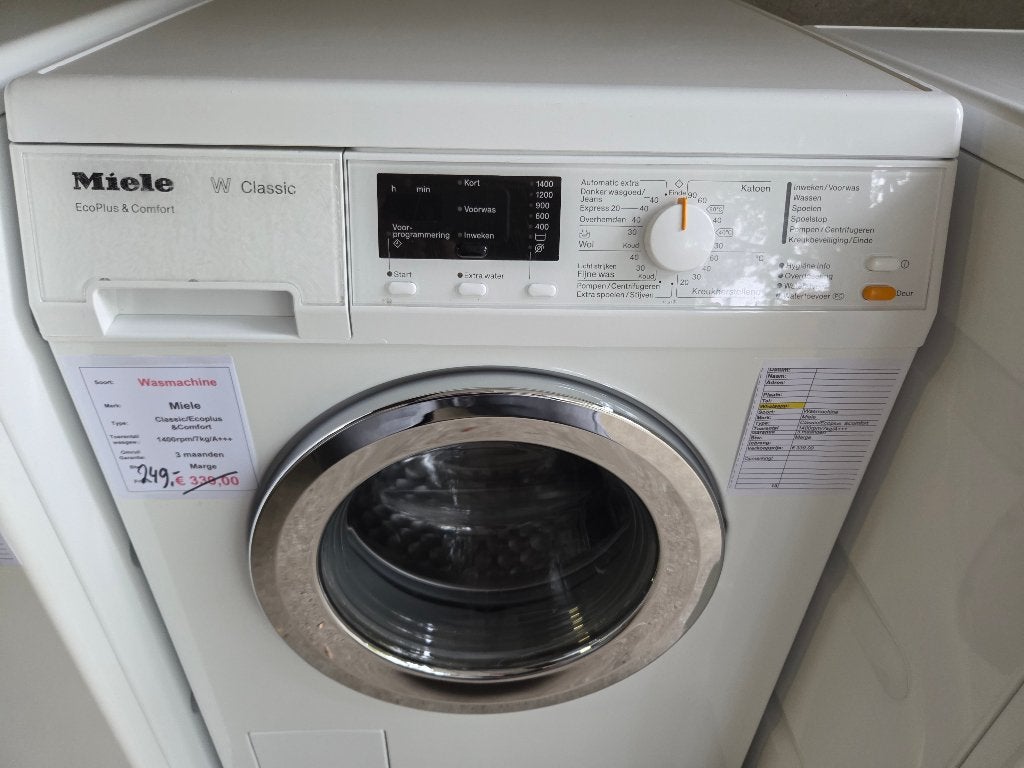 wasmachine - Miele - 7kg - A+++ UITVERKOOP!, Witgoed en Apparatuur, Ophalen, Miele, 1200 tot 1600 toeren, 6 tot 8 kg
