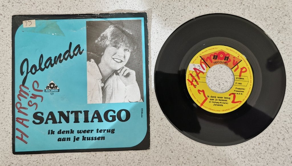 Single Jolanda - Santiago, Ophalen of Verzenden, Gebruikt, Overige formaten, Levenslied of Smartlap