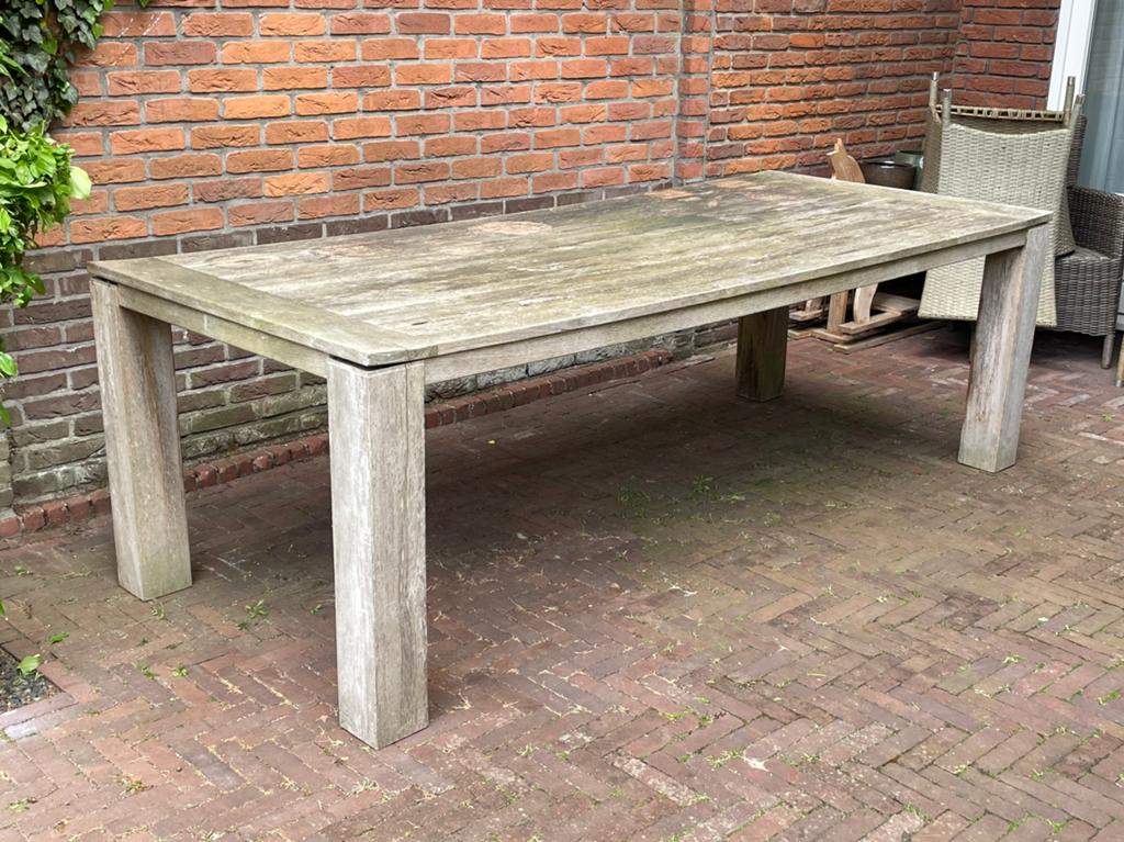 Rough-X Dining Tuintafel, Ophalen, Gebruikt, Rechthoekig, Teakhout