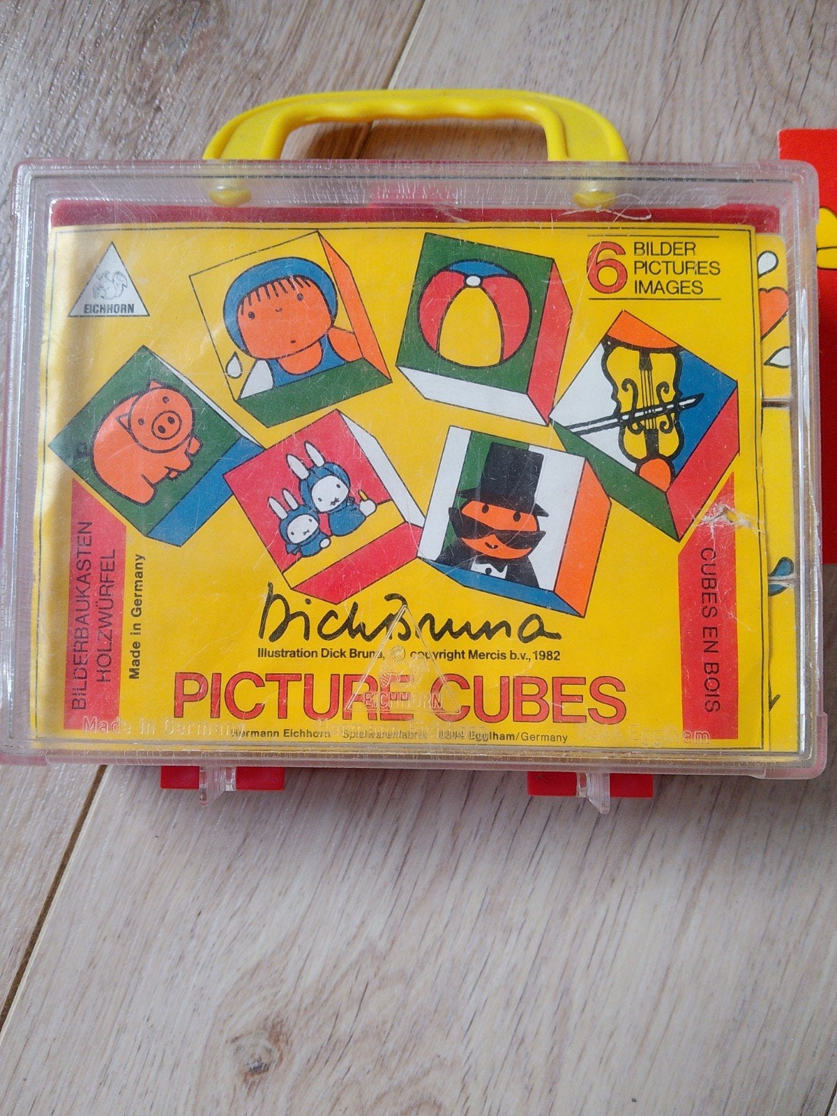 Oude Dick Bruna Kubus Puzzel - 6 Verschillende Afbeeldinge, 2 tot 4 jaar, Gebruikt, Ophalen of Verzenden, Van hout