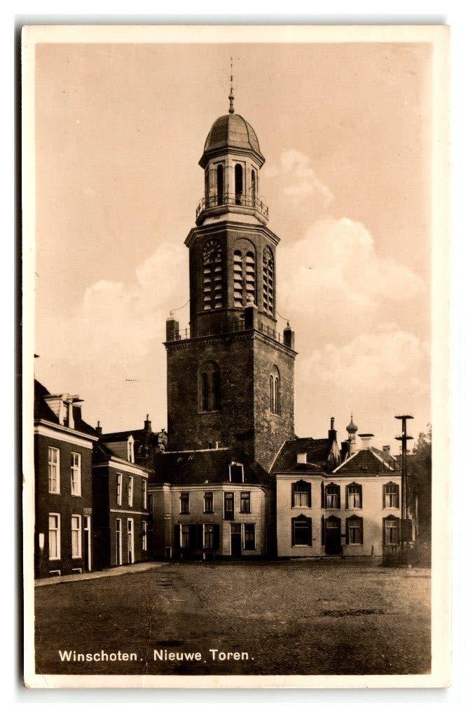 Winschoten, Nieuwe Toren, Verzenden, 1920 tot 1940, Gelopen, Groningen
