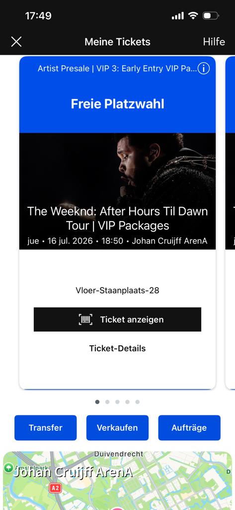 The Weeknd VIP Tickets 16.07.2026, Tickets en Kaartjes, Concerten | Pop, Drie personen of meer, Juli
