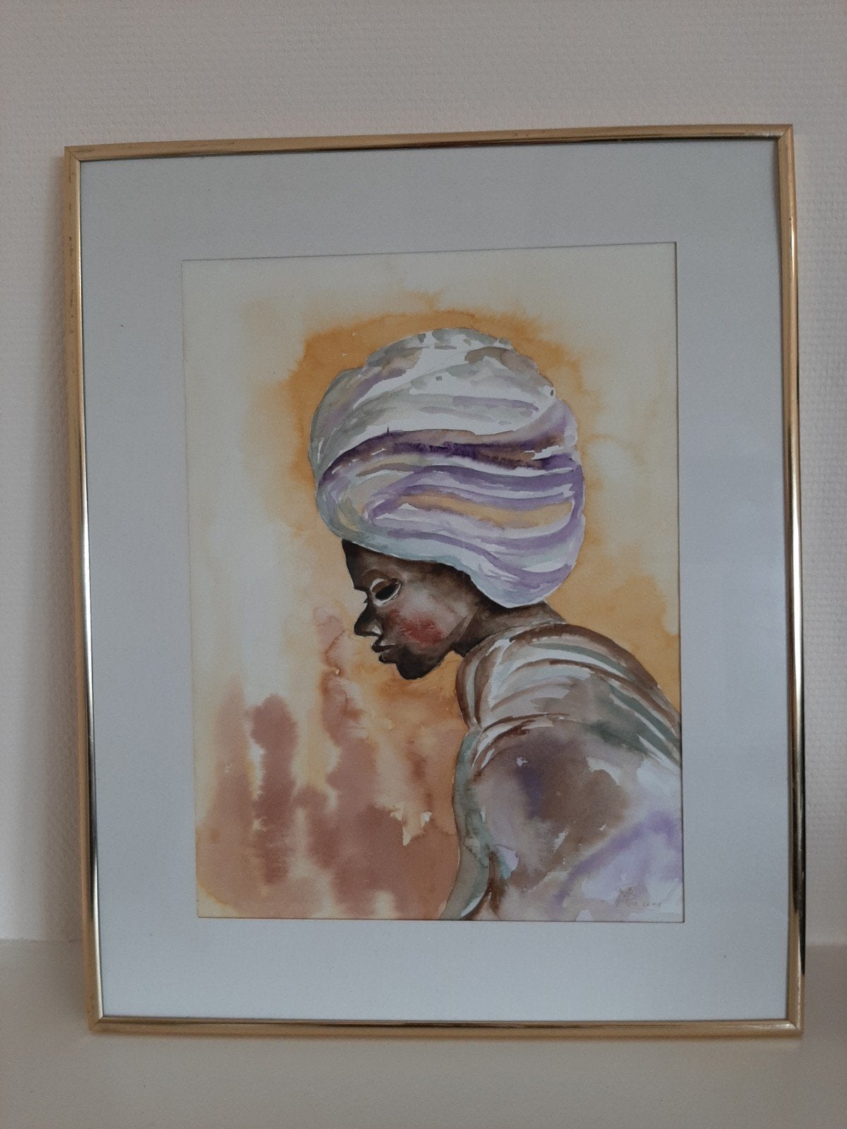 aquarel vrouw, Ophalen of Verzenden