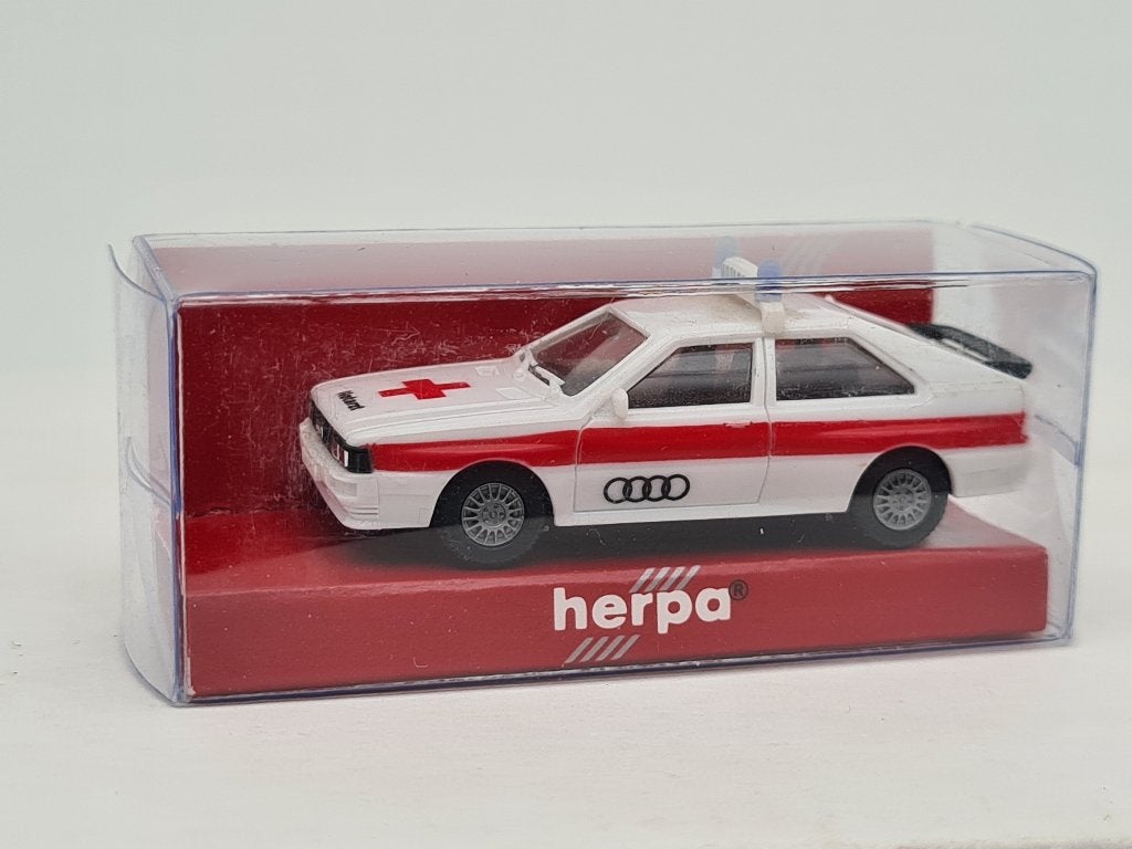 Audi Quattro ambulance - Herpa 1/87, Verzenden, Zo goed als nieuw, Auto, Herpa