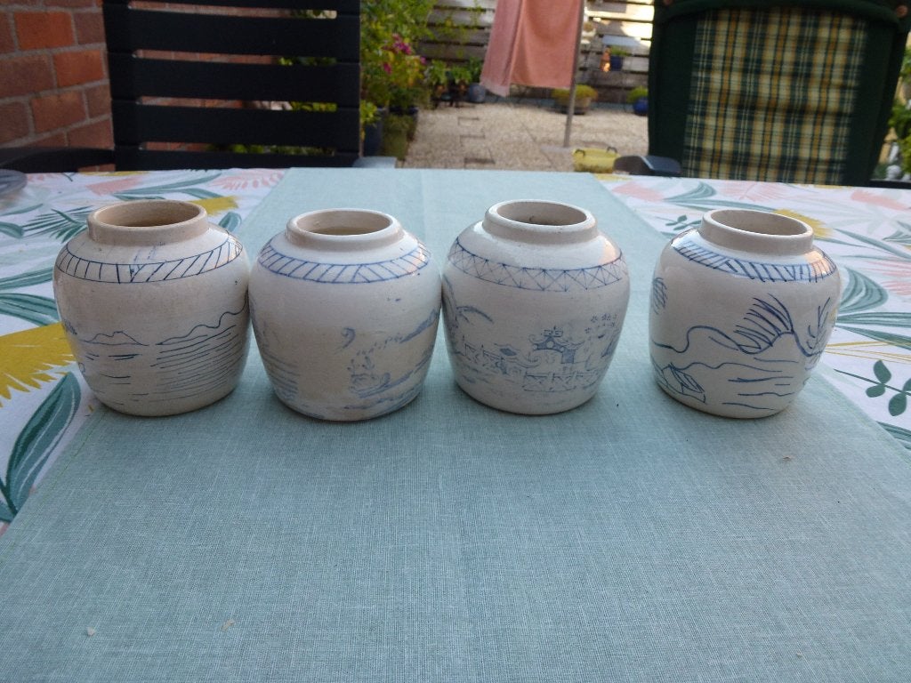 te koop  5 Antieke Gemberpotten, Antiek en Kunst, Ophalen of Verzenden