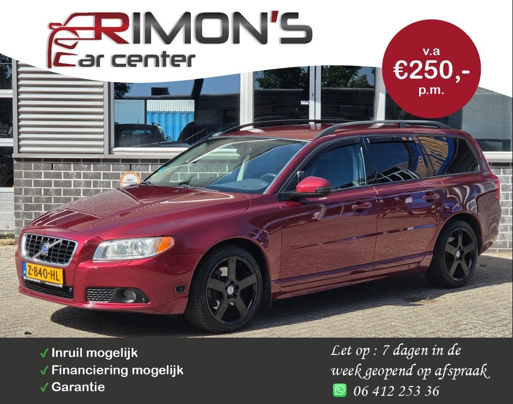 Volvo V70 2.5T Kinetic Leder Trekhaak Airco Apk Tm 06-2027, Auto's, Voorwielaandrijving, Gebruikt, 2521 cc, Handgeschakeld