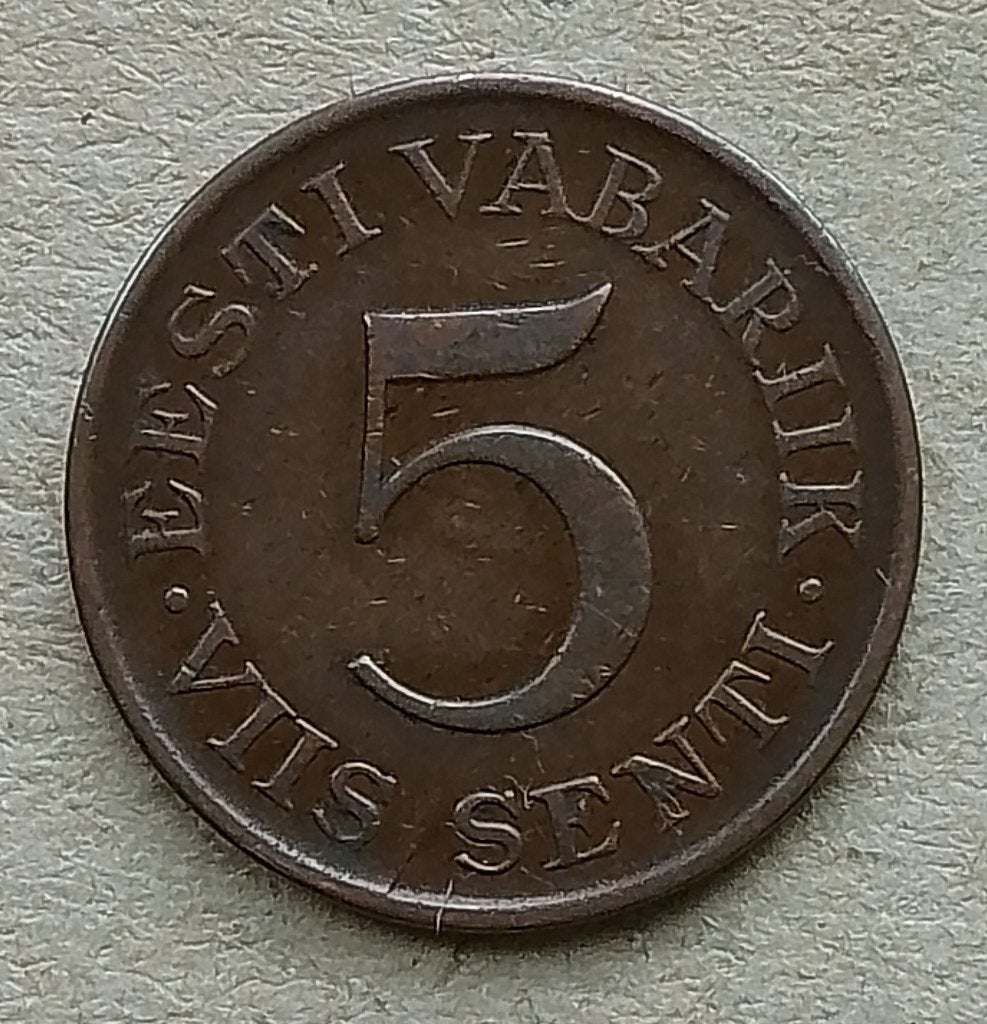 Estland, 5 senti 1931, Ophalen of Verzenden, Overige landen, Losse munt