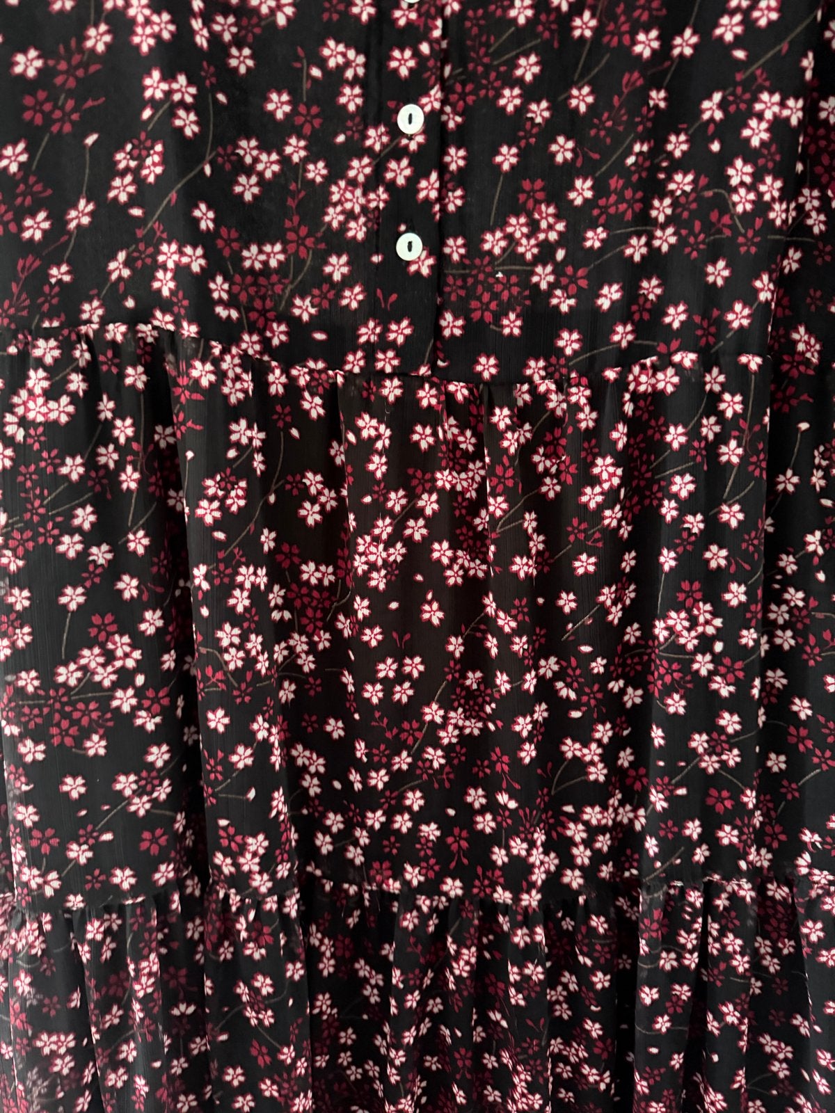 Lollys Laundry Jurk met Bloemenprint - Maat M, Maat 38/40 (M), Zwart, Ophalen of Verzenden, Zo goed als nieuw