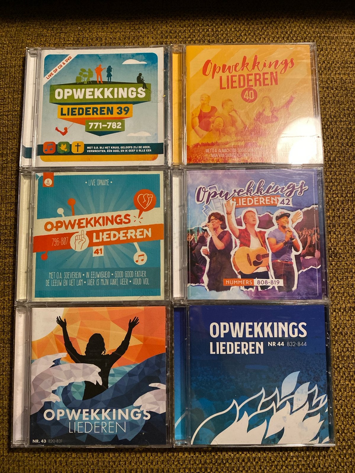 Opwekkingsliederen cd’s - Nummers 39, 40, 41, 42, 43, 44, Gospel, Gebruikt, Ophalen of Verzenden, Inclusief doosje