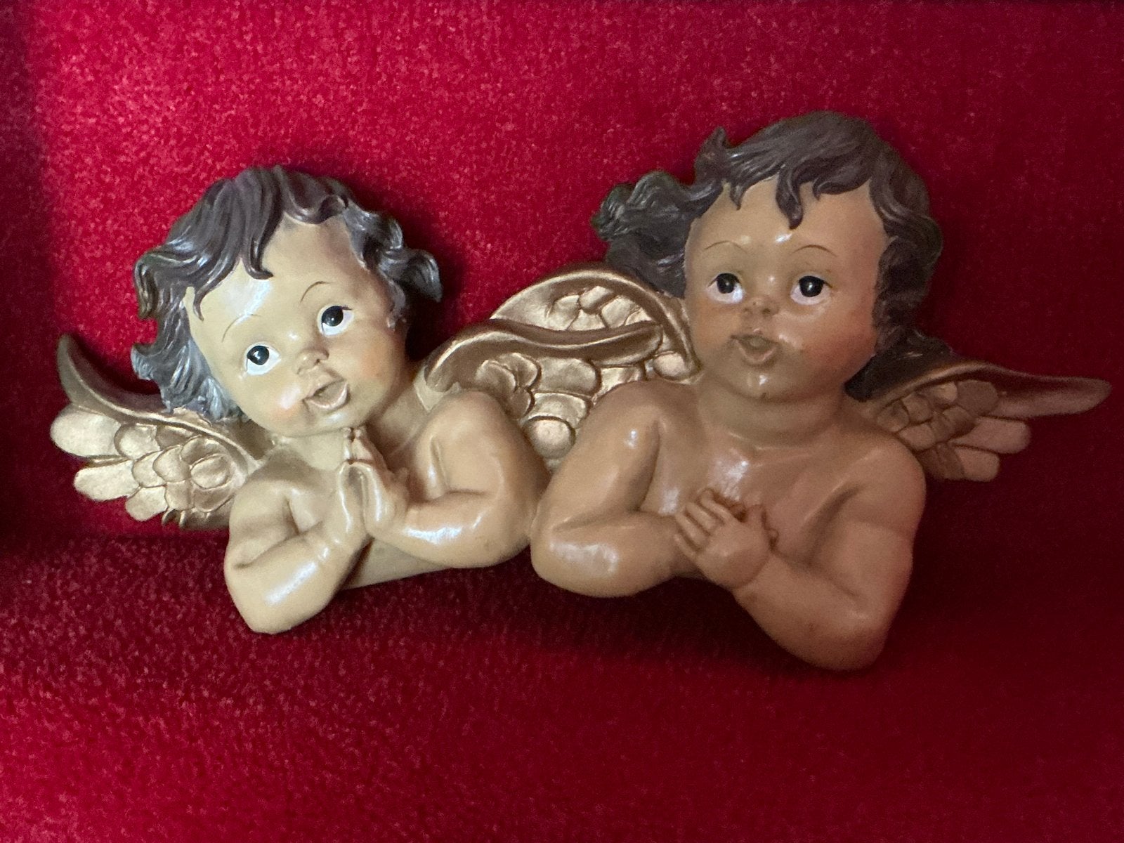 Vintage Italiaanse Barok Engelen ❤️ putti, Vintage, Meerkleurig, Overige materialen, Onbekend