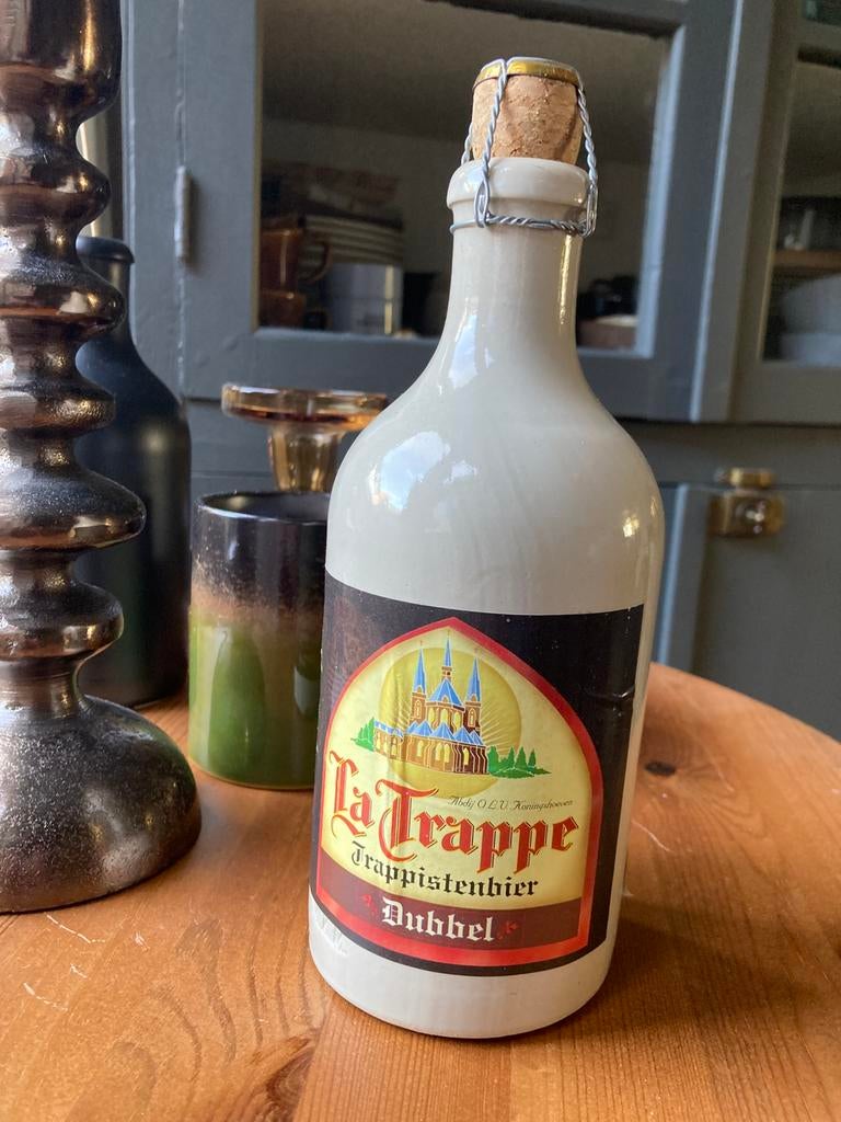 La Trappe Dubbel 2002 kruik niet geopend, Ophalen of Verzenden, Zo goed als nieuw