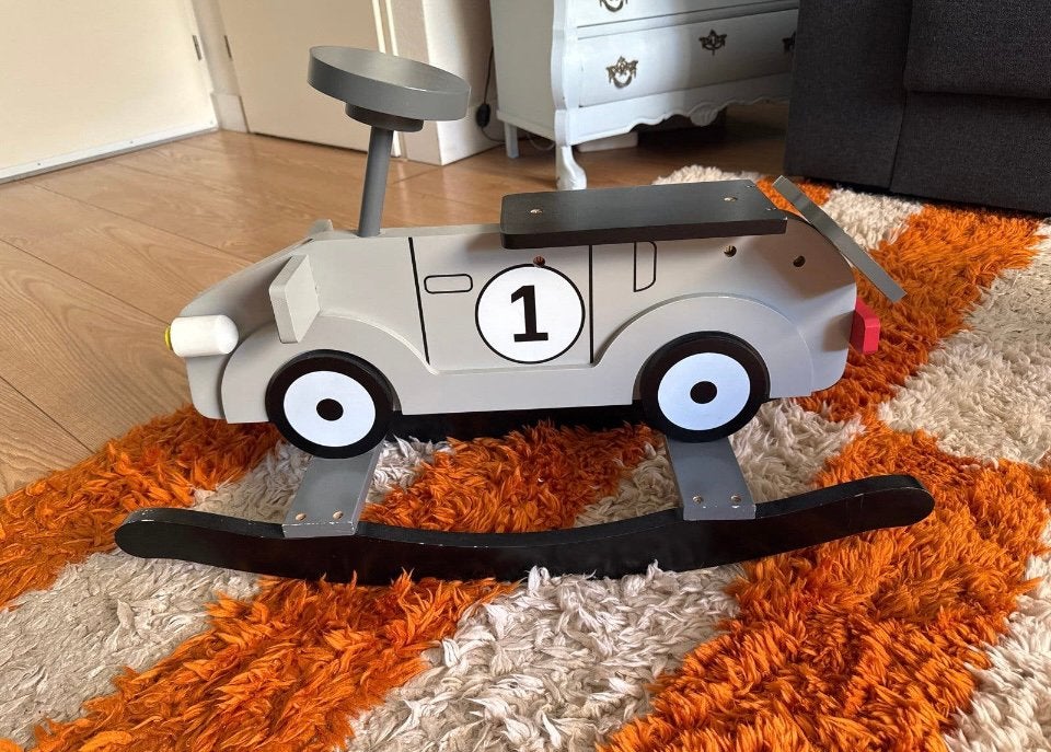 Houten hobbelauto 'My First Car' auto hout, Ophalen, Zo goed als nieuw