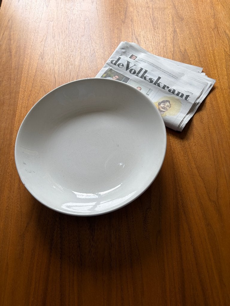 Schaal keuken wit 8cm hoog, Gebruikt, Keramiek, Ophalen of Verzenden, Schaal of Schalen