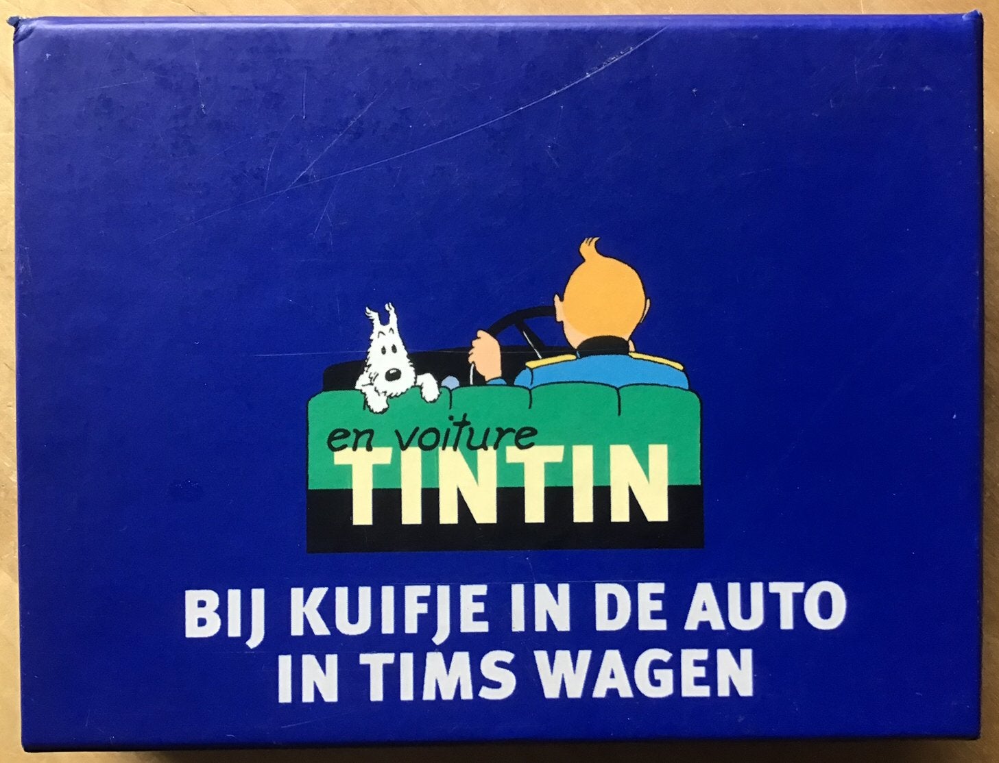 Bij Kuifje in de auto kaartspel (speelkaarten) - ZGAN, Ophalen of Verzenden, Zo goed als nieuw, Speelkaart(en)