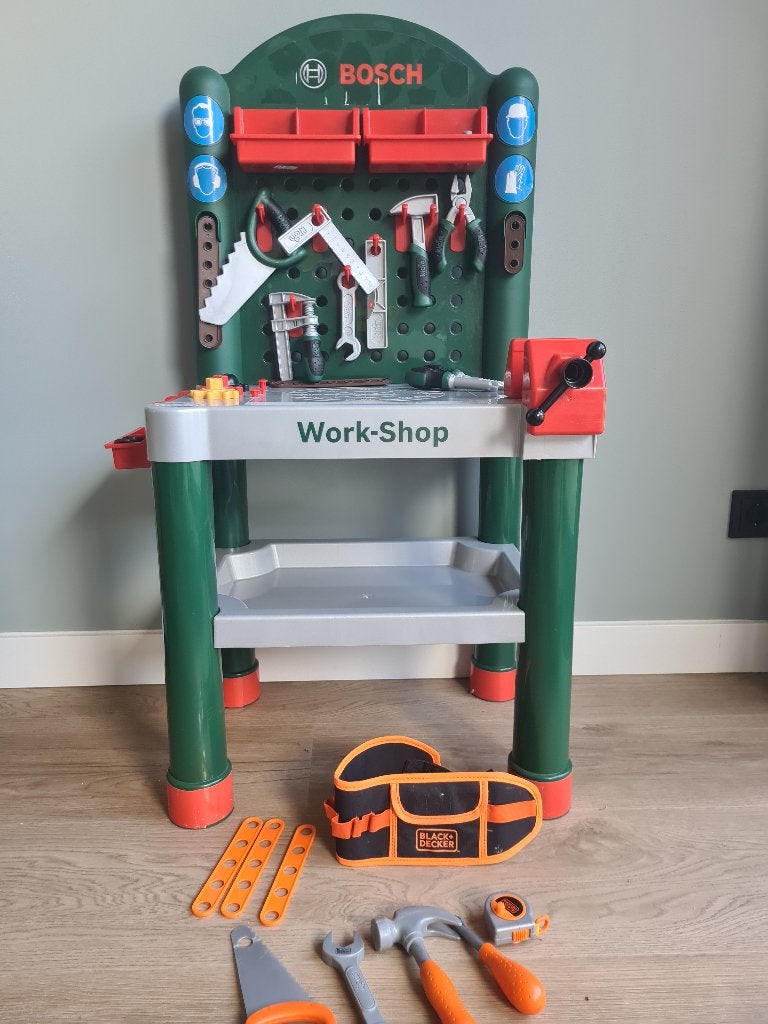 Speelgoed werkbank Bosch - Theo Klein, Kinderen en Baby's, Ophalen, Gebruikt, Bouwen