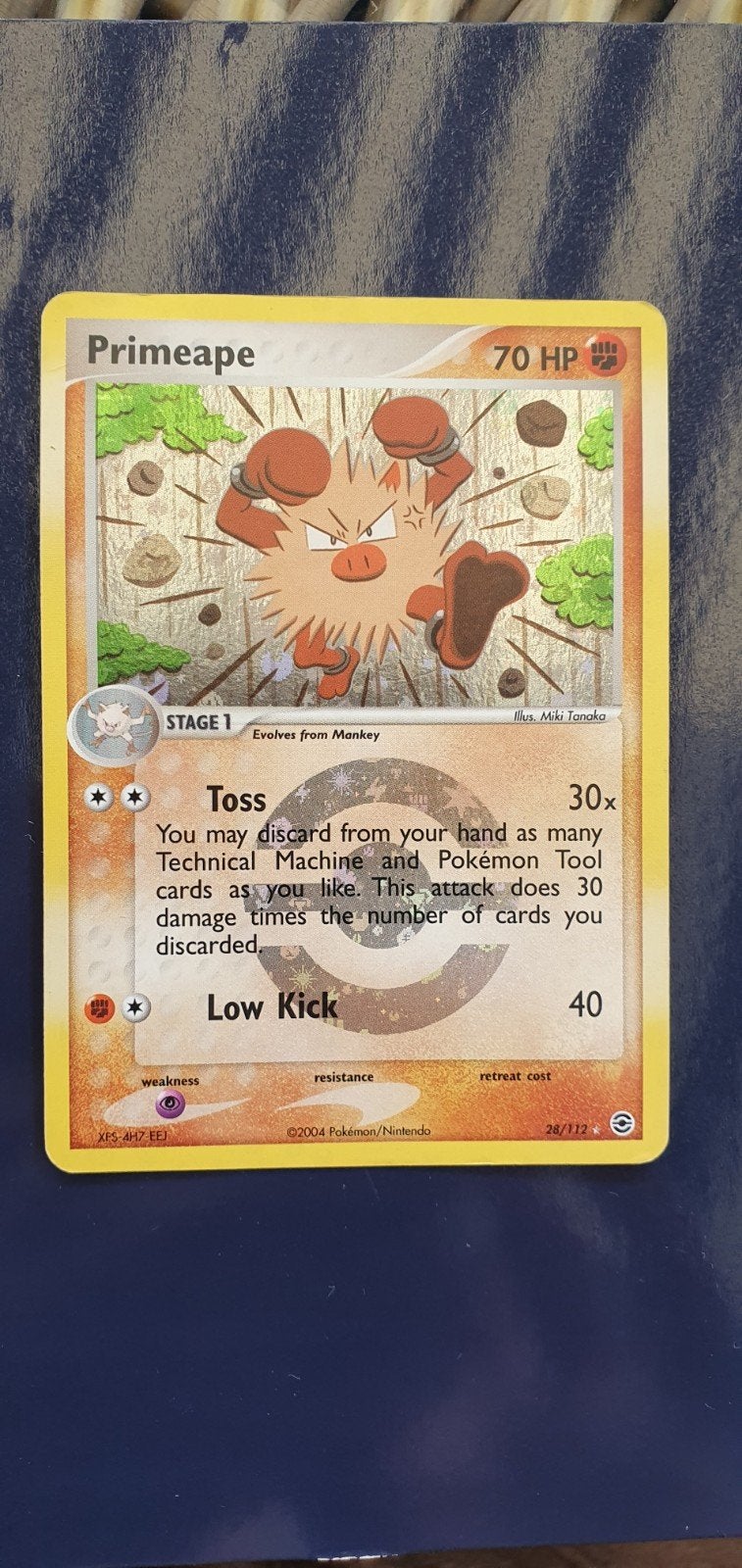 Primeape 28/112 holo pokemon kaart, Ophalen of Verzenden, Gebruikt