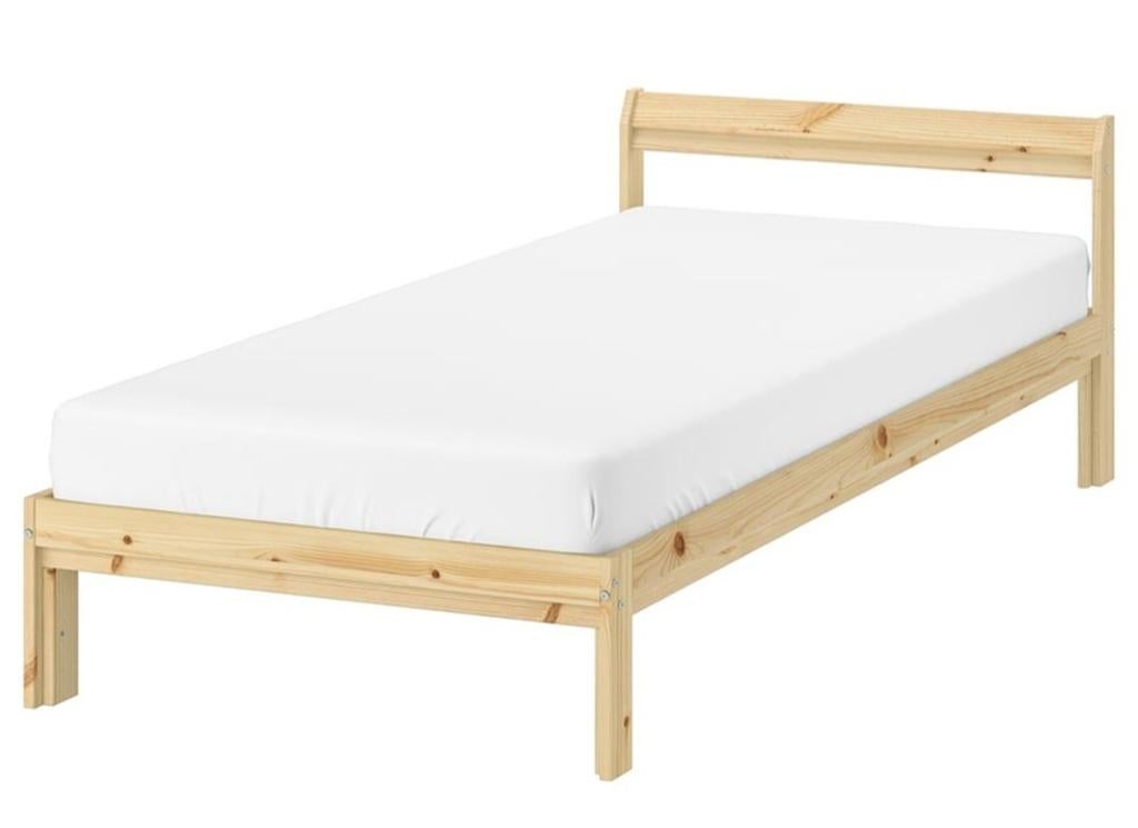 IKEA Neiden Eenpersoonsbed - Hout, 90x200 cm, Ophalen, Gebruikt, 90 cm, Scandinavisch, Klassiek