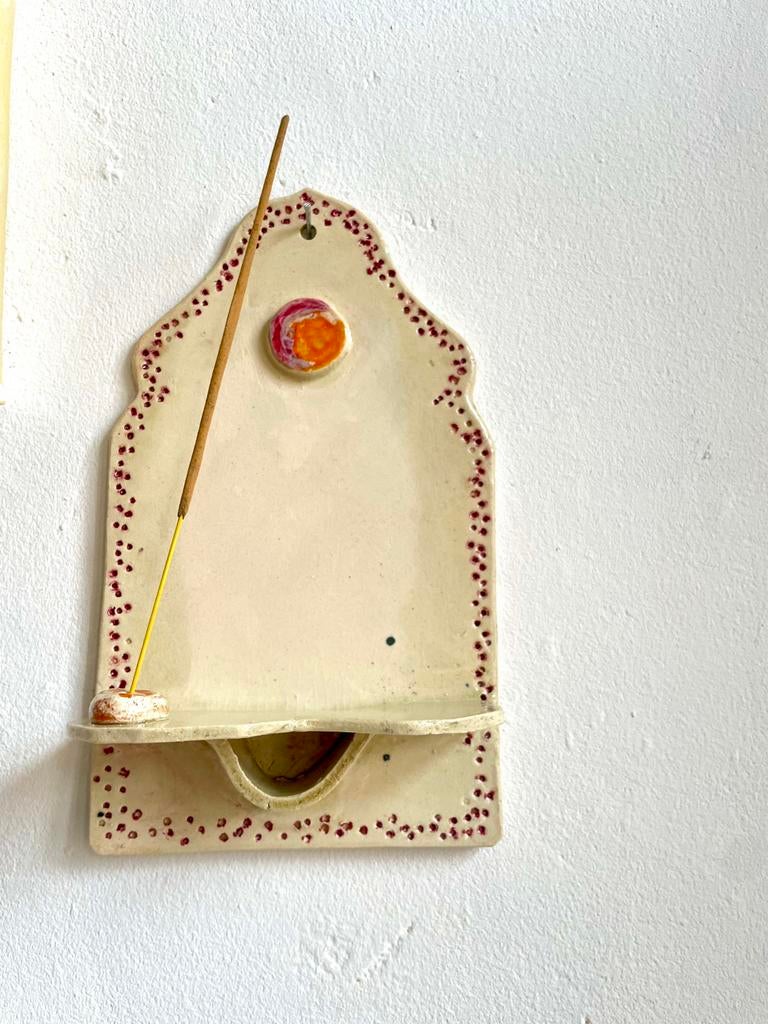 Wandaltaartje keramiek, Huis en Inrichting, Woonaccessoires | Kandelaars en Kaarsen, Ophalen of Verzenden, Nieuw, Wit, Overige materialen