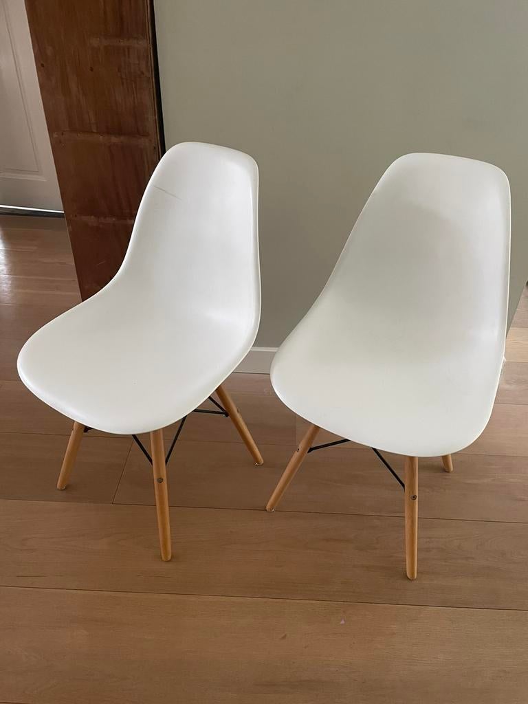 Gebruikte eames replica, Gebruikt, Twee, Wit, Ophalen of Verzenden
