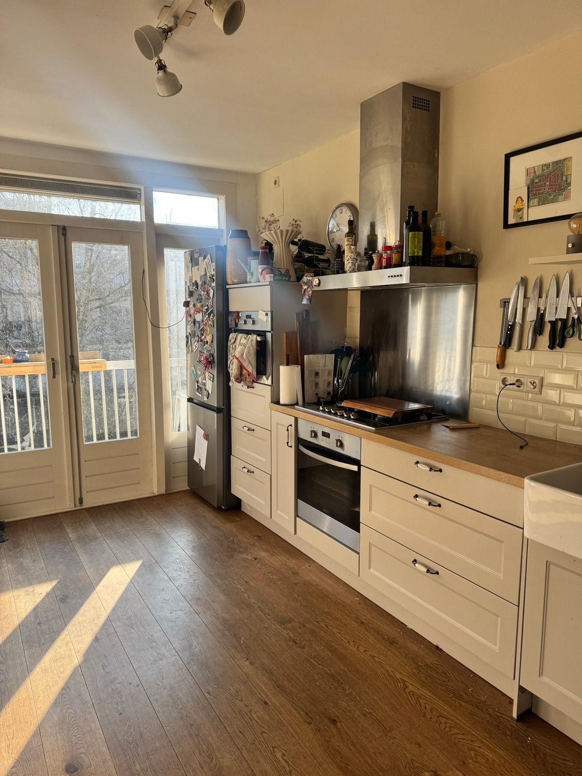 Complete keuken te koop wegens verbouwing, Ophalen, Gebruikt, Enkelwandige keuken, Hout