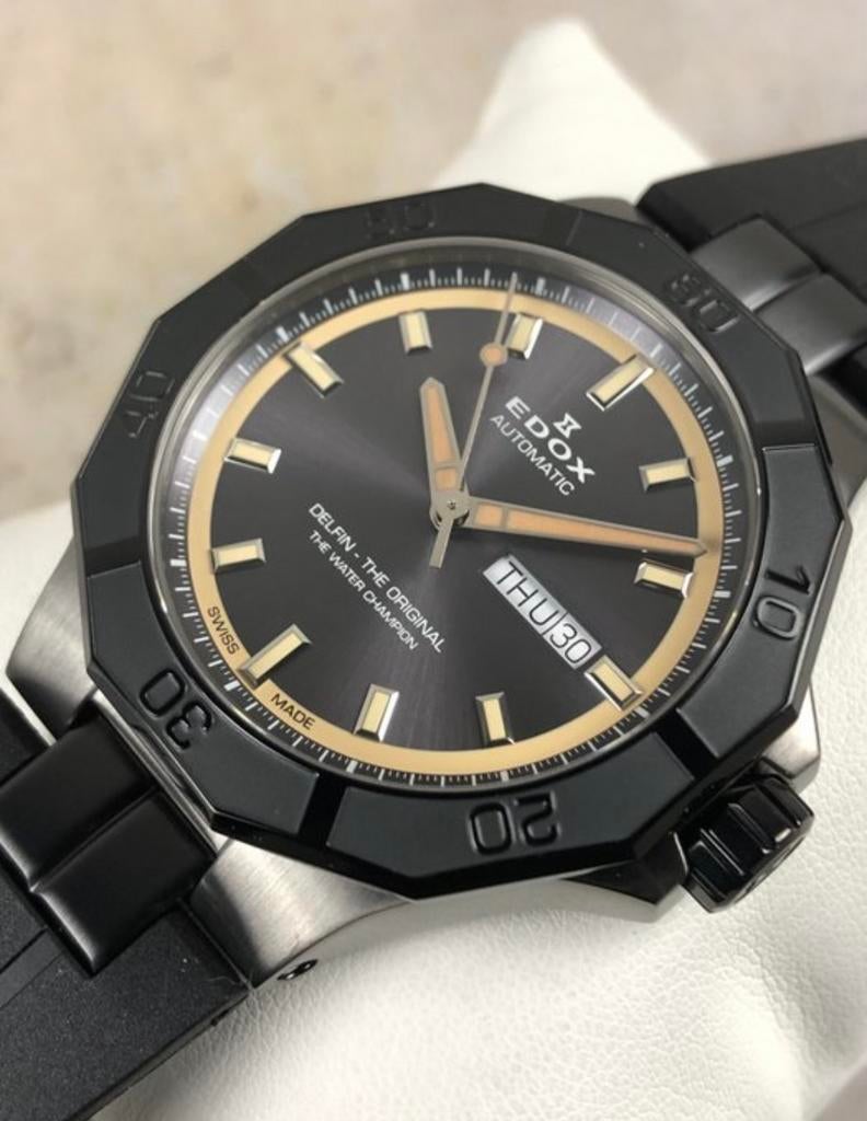 Edox - Delfin The Original Day Date Automatic, Sieraden, Tassen en Uiterlijk, Horloges | Heren, Verzenden, Nieuw, Polshorloge