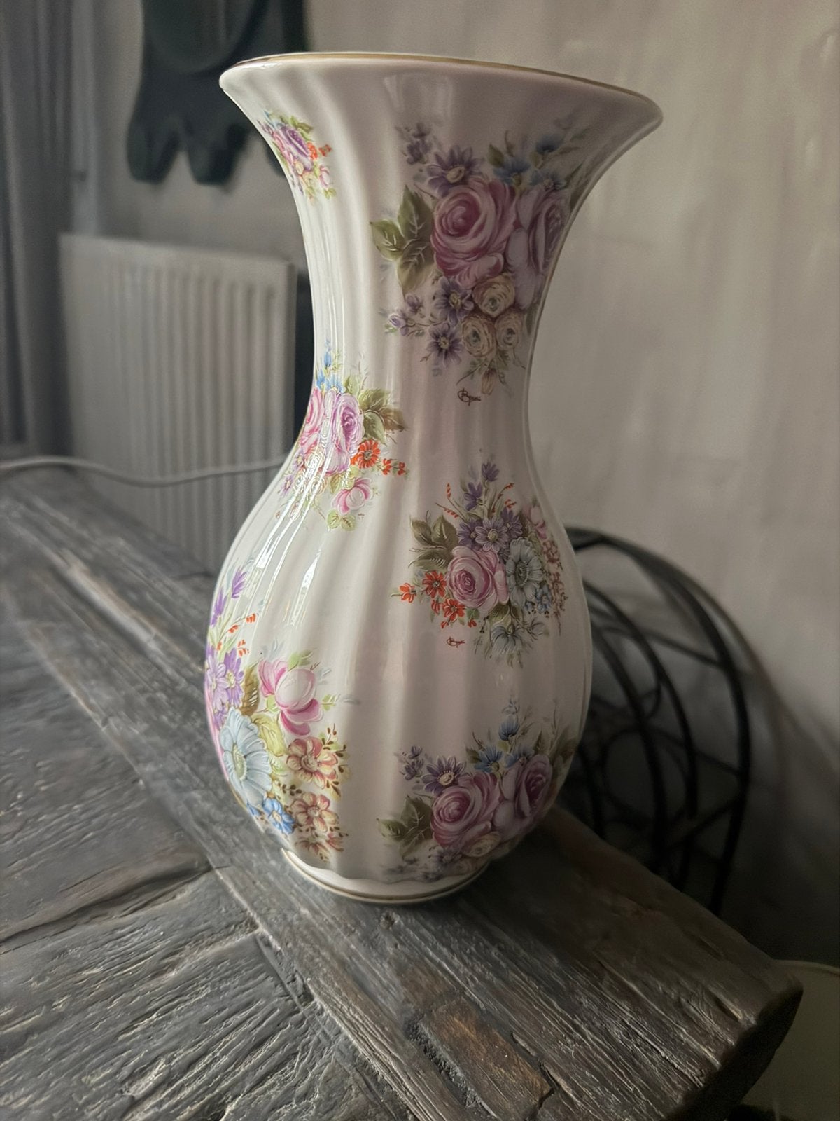 Vaas mer bloemen motief, Antiek en Kunst, Ophalen