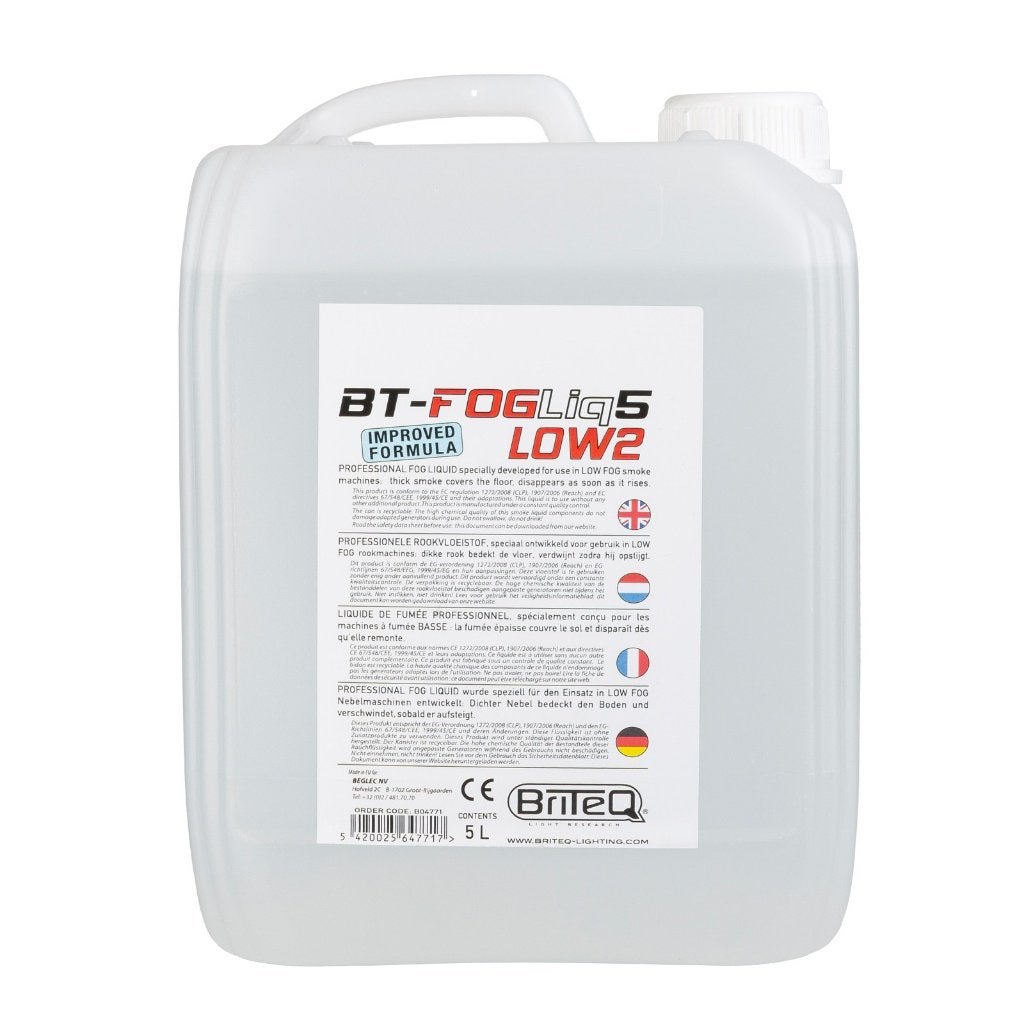 BT-FOGLIQ5 LOW2 rookvloeistof voor low fog, Geluidgestuurd, Nieuw, Ophalen of Verzenden, .