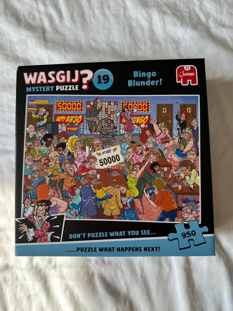Wasgij Mystery 19 Bingo Blunder, Ophalen of Verzenden, 500 t/m 1500 stukjes, Gebruikt